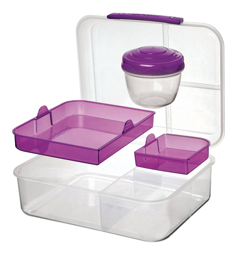 To Go Bento Lunch Box Plastic Food Storage Container, 1.65 L (55.7 oz) Q6Z1