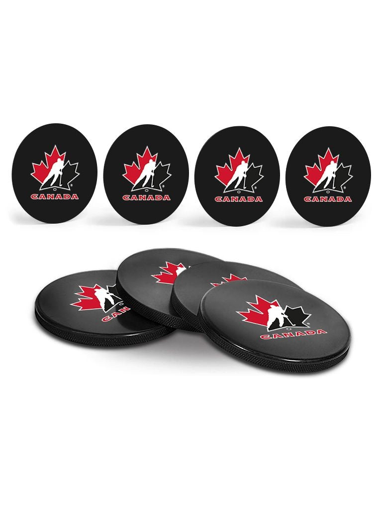 Team Canada Hockey Puck Drink Coasters, 4-pk I6H4