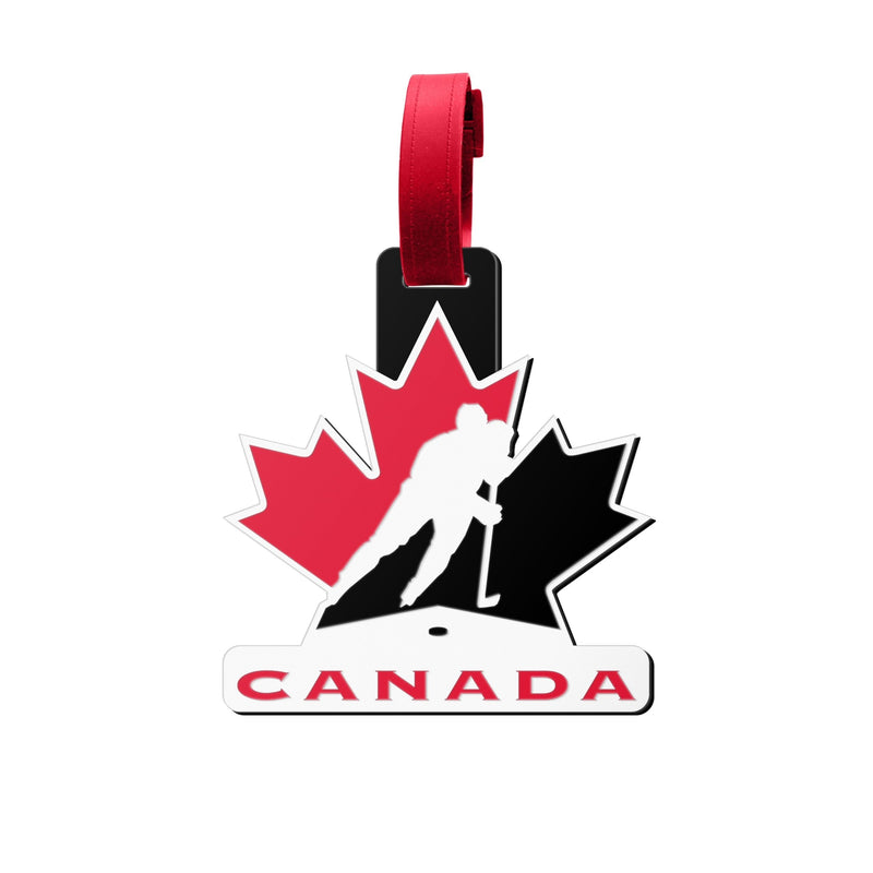 Team Canada Hockey PVC Jumbo Luggage Tag, 4.5-in C5E9