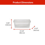 type A Clarity Transparent Storage Box with Lid, 9-L V0S1 - product image 7