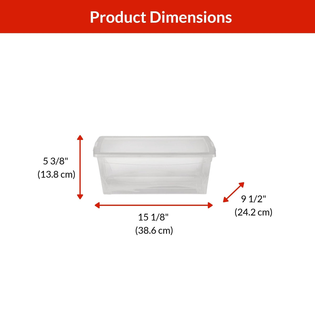 type A Clarity Transparent Storage Box with Lid, 9-L V0S1 - product image 7