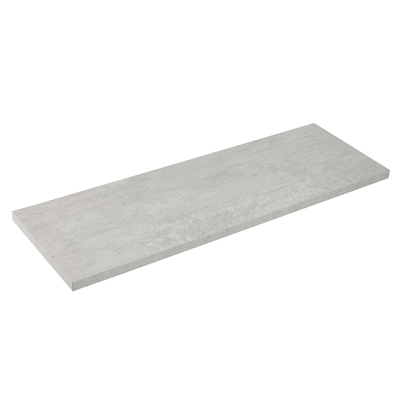 type A Floating Wall Shelf Board, Grey Concrete, 12 x 24-in K0T3