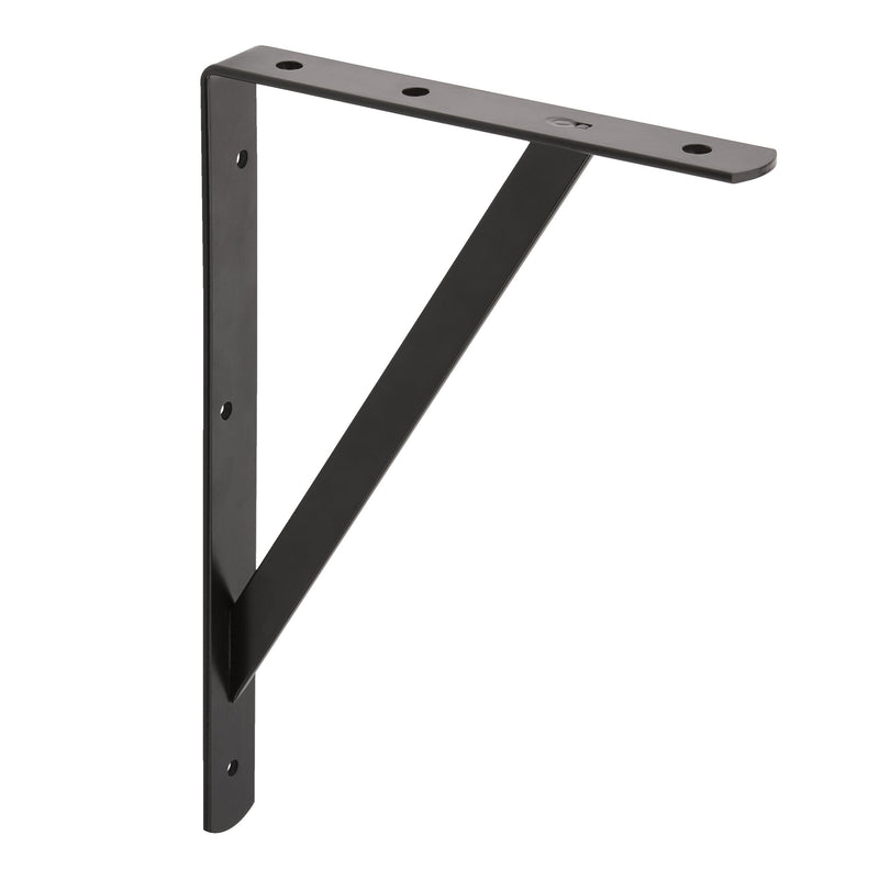 type A Heavy-Duty Shelf Bracket, Black, 8 x 12-in J8S2