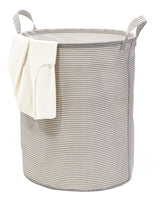 type A Prima Round Collapsible Laundry Hamper, 80-L, Striped T8B8 - product image 1