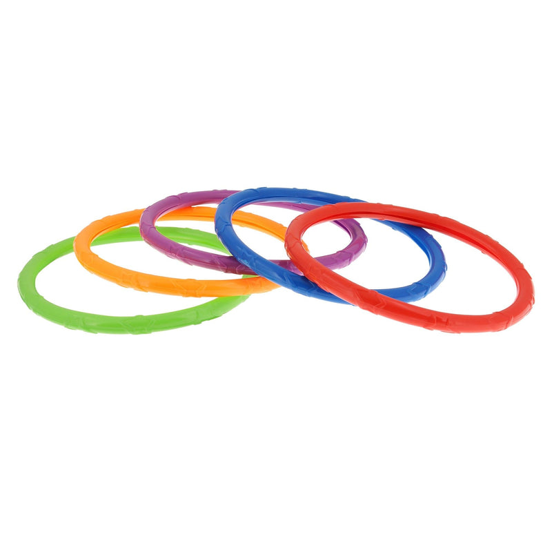 Dive Rings Pool Kids' Collection Game, Multi-Coloured, 5-pk, Ages 5+, for Beach/Pool Fun Activities Z9V3