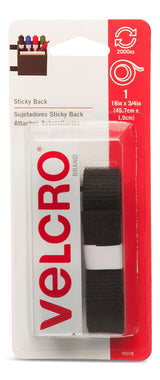 Adhesive General Purpose Sticky Back Tape, Black, 18 x 3/4-in, 1-pk N6S1 - product image 1