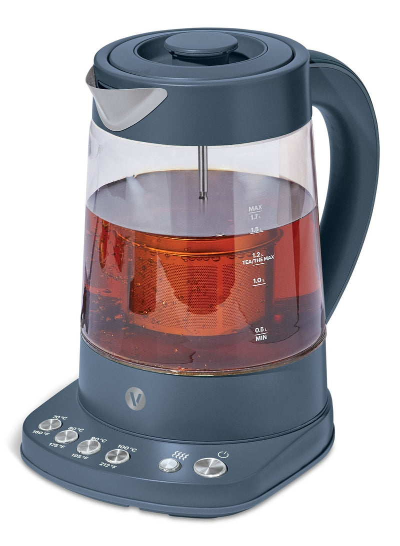 Colour Series Electric Variable Temperature Steeping Kettle, Bluefin, 1.7-L L0G9