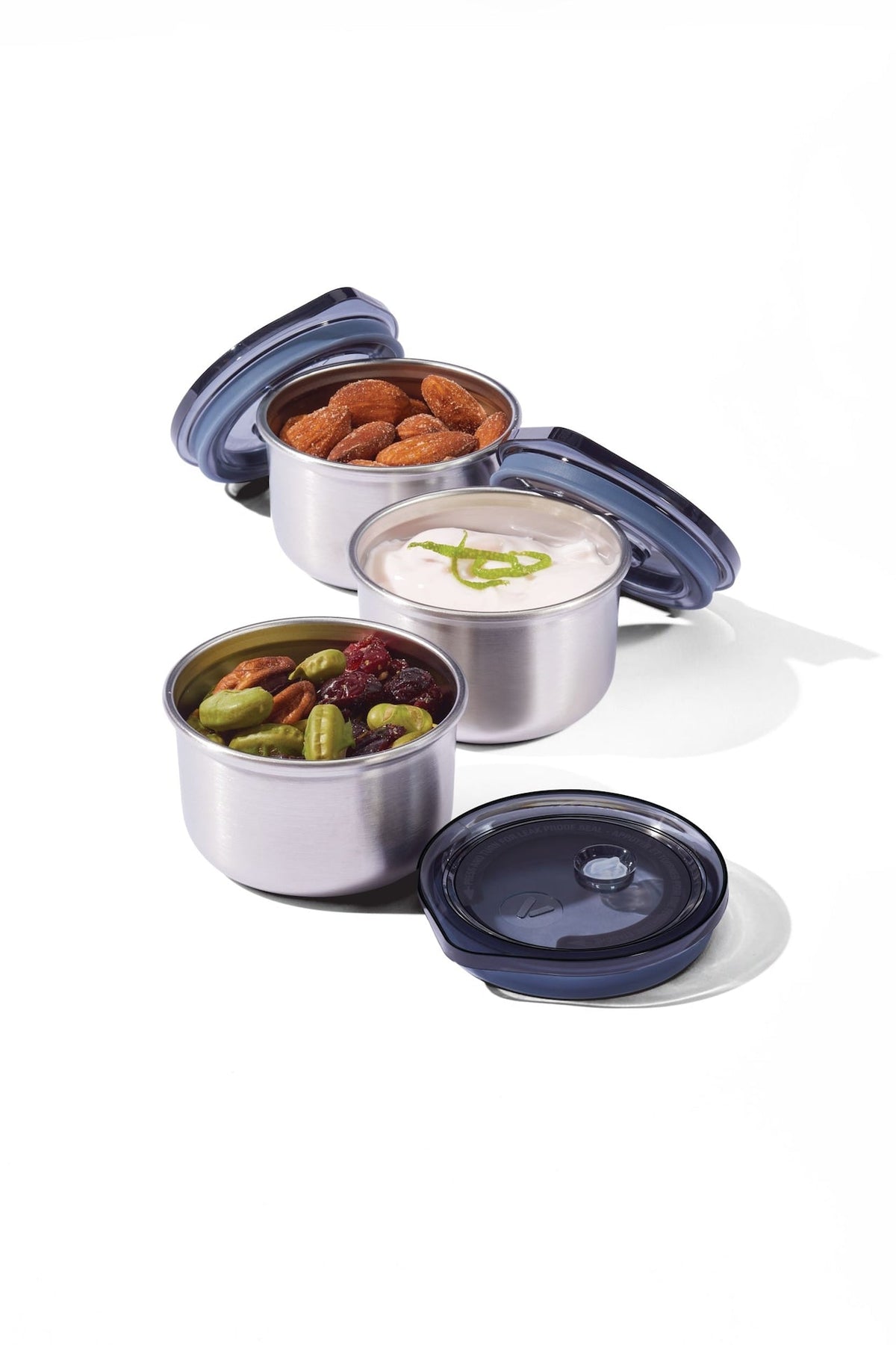 Leakproof Stainless Steel Mini Food Storage Pots and Lids, 3 Count B3I3 - product image 1