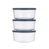 Round Glass Food Storage Container Set with Lids, 6-pc R0J1 - product image 1