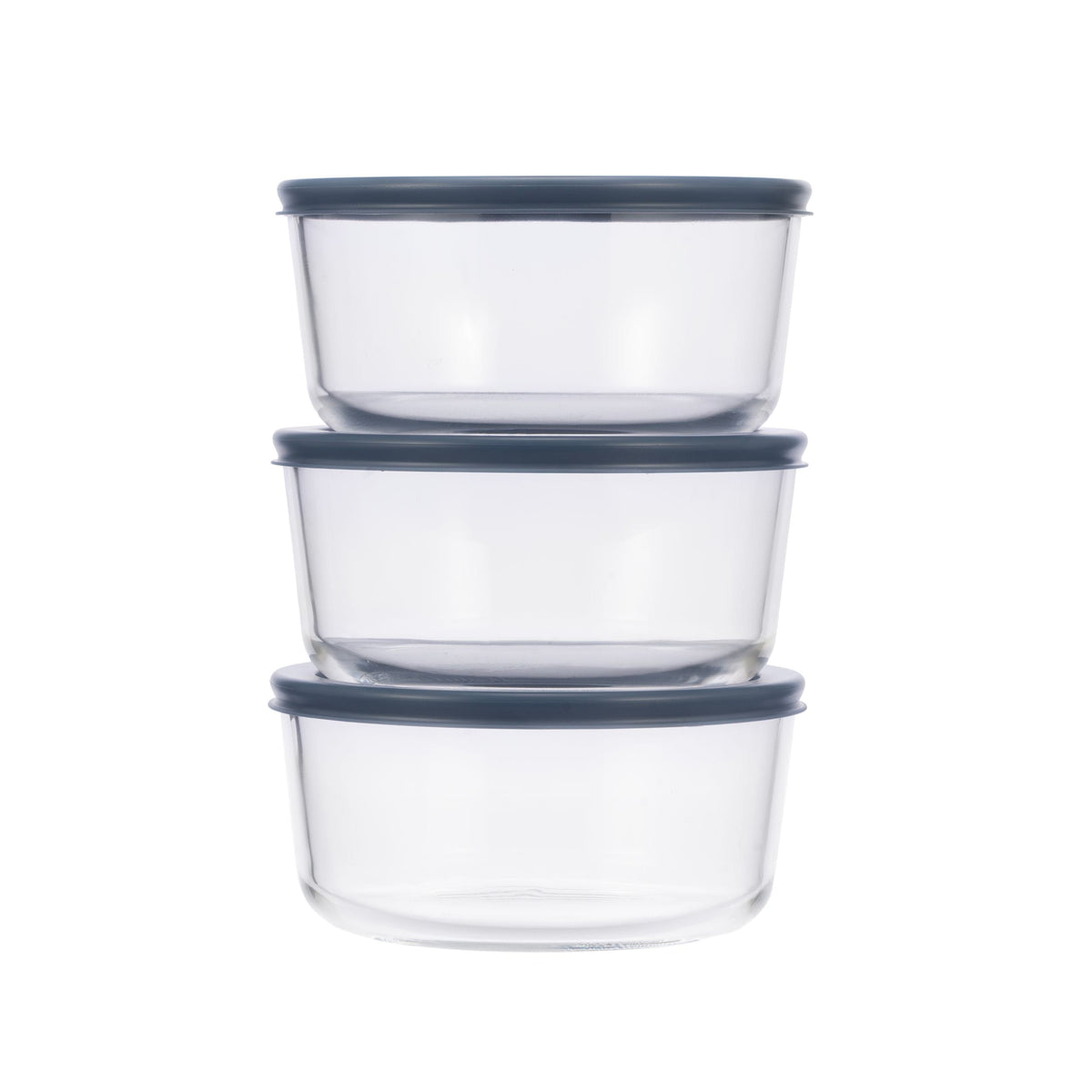 Round Glass Food Storage Container Set with Lids, 6-pc R0J1 - product image 1