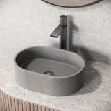 Giralda Gothic ConcretoStone 16x11-in Deep Grey Bathroom Sink/Basin with Rectangular Vessel Q3A8 - product image 7