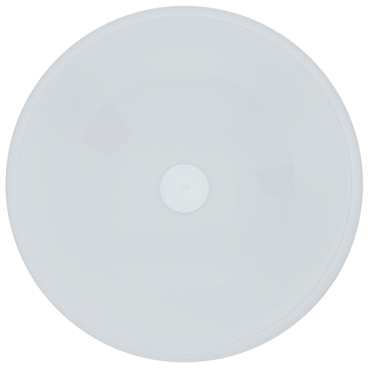 Glass Round Vessel Bathroom Sink/Basin with Rounded Edges & Deep Bowl, White B2J7 - product image 1