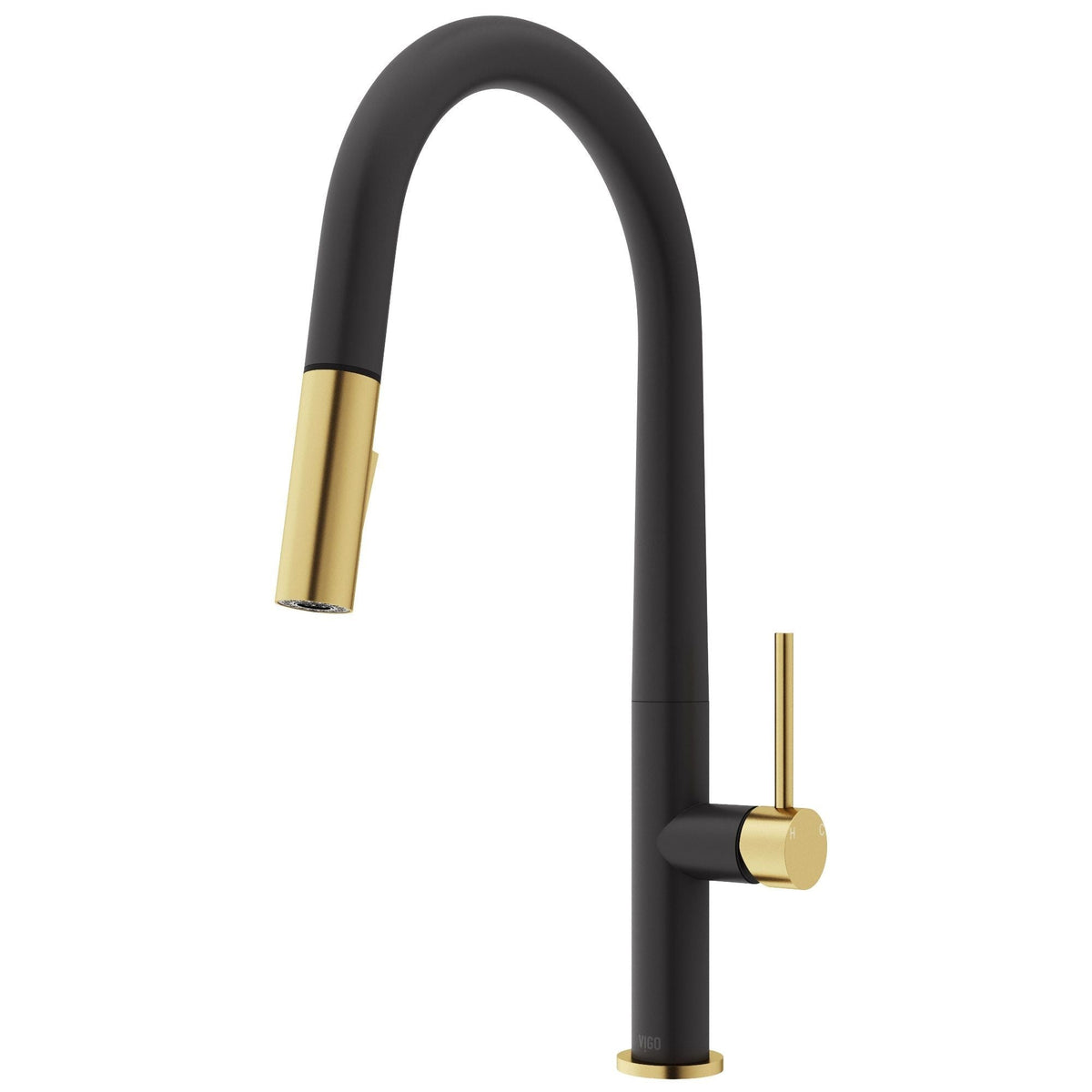Greenwich 18-in Single-Handle Gold/Black Kitchen Faucet O5O8 - product image 1