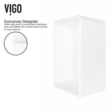 Marigold MatteStone Matte White Bathroom Sink/Basin Set with Sterling Faucet and Rectangular Composite Vessel W8B9 - product image 6