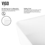 Marigold MatteStone Matte White Bathroom Sink/Basin Set with Sterling Faucet and Rectangular Composite Vessel W8B9 - product image 8