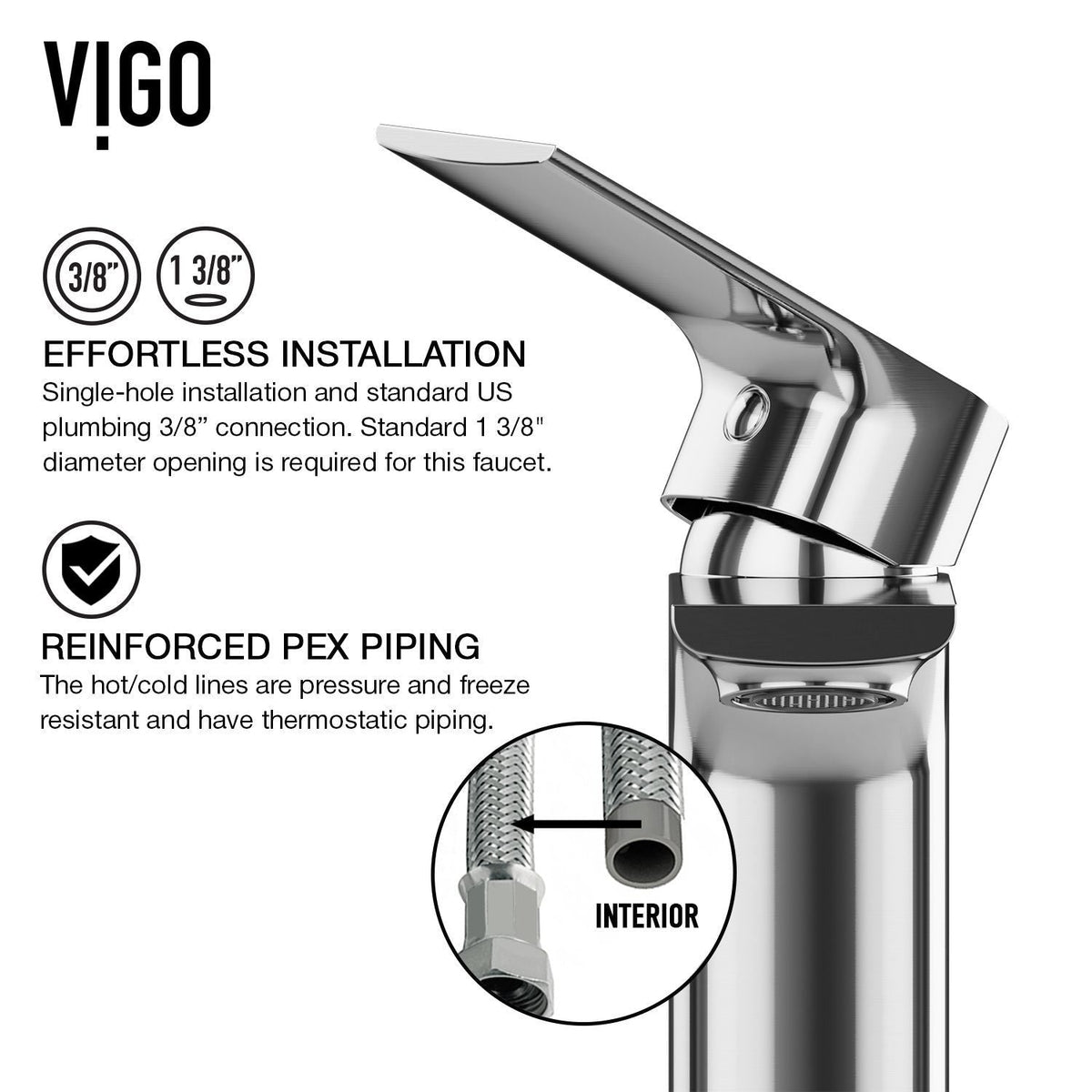 Norfolk Single Handle Vessel Single Hole Bathroom Sink Faucet, WaterSense Certified, Chrome Q0Y1 - product image 4