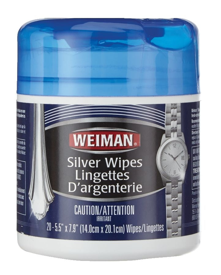 Silver Wipes, for Sterling Silver, Silver Plate & Fine Antique Silver, 20-pk Y7T1
