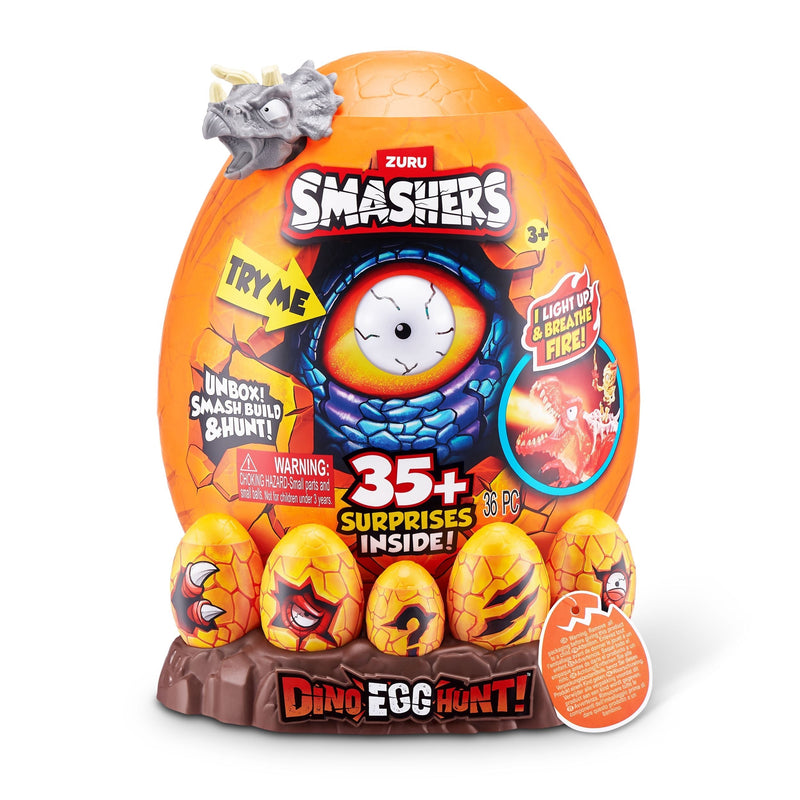 Smashers Dino Egg Hunt Mystery Playset Capsule for Ages 3+, Assorted Figures P8Q4